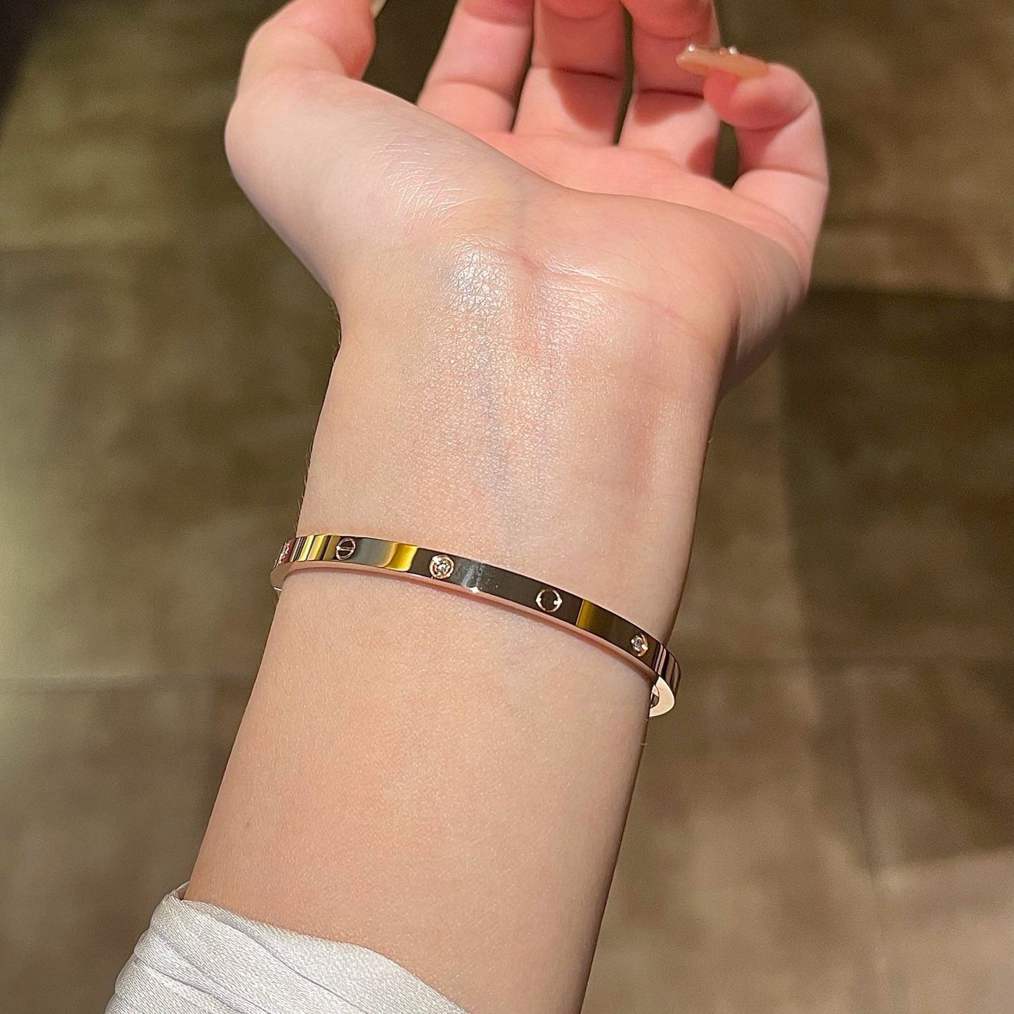 [AURORA]LOVE BRACELET 3.65MM 6 DIAMONDS