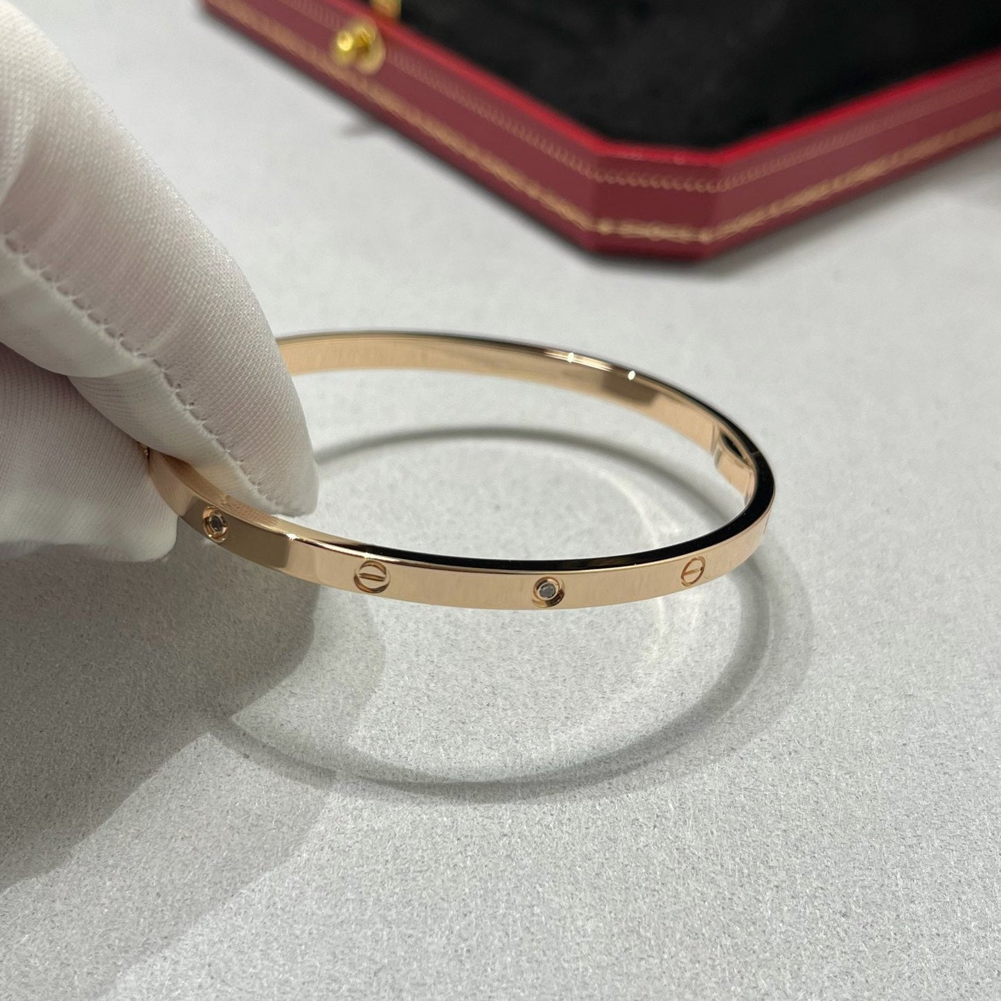 [AURORA]LOVE BRACELET 3.65MM 6 DIAMONDS