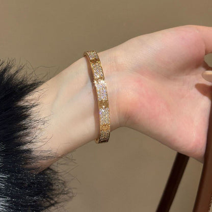 [AURORA]LOVE BRACELET 6.1MM DIAMOND-PAVED