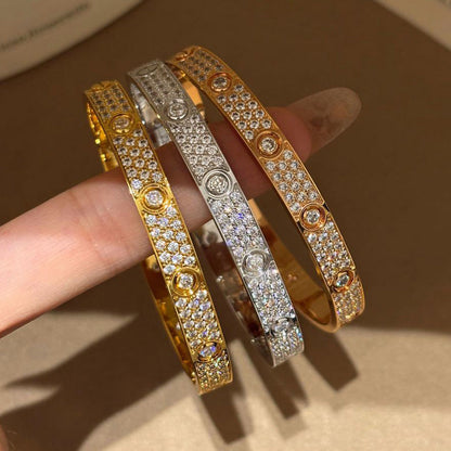 [AURORA]LOVE BRACELET 6.1MM DIAMOND-PAVED 10 BIG DIAMONDS