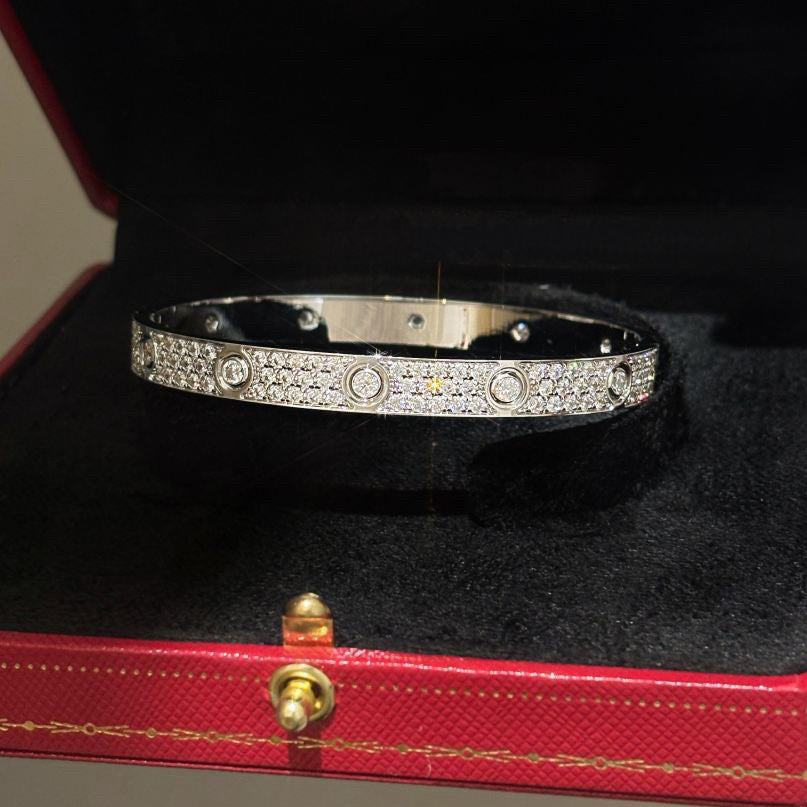 [AURORA]LOVE BRACELET 6.1MM DIAMOND-PAVED 10 BIG DIAMONDS