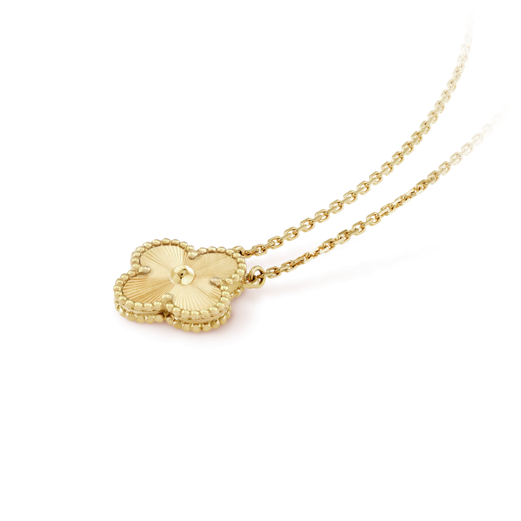 [basloveJW]クローバー 15mm レーザーネックレス