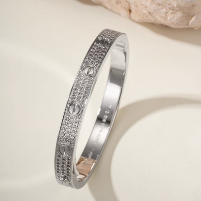 [AURORA]LOVE BRACELET 6.1MM DIAMOND-PAVED