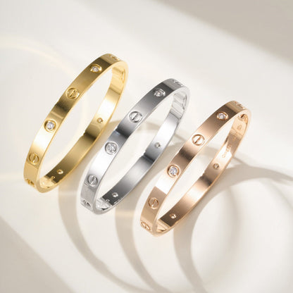 [AURORA]LOVE BRACELET 6.1MM 4 DIAMONDS
