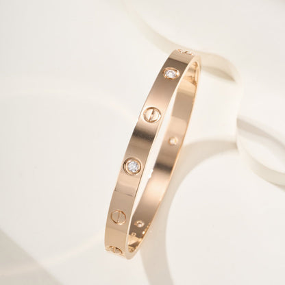 [AURORA]LOVE BRACELET 6.1MM 4 DIAMONDS