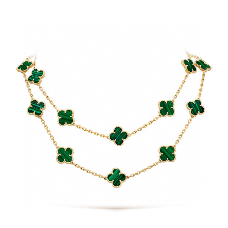 [Baslove]CLOVER 20 MOTIFS MALACHITE GOLD