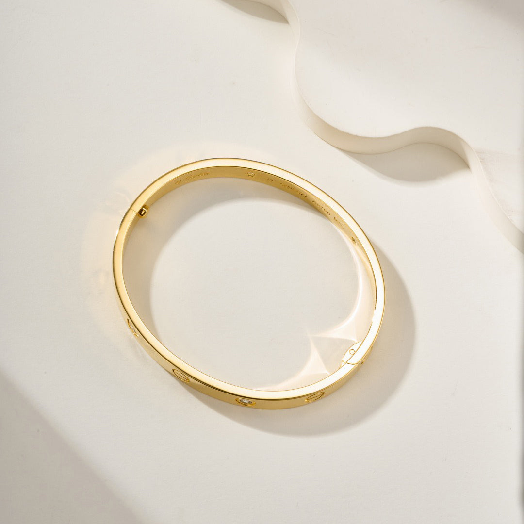[AURORA]LOVE BRACELET 6.1MM 4 DIAMONDS