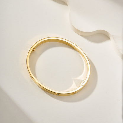 [AURORA]LOVE BRACELET 6.1MM 4 DIAMONDS