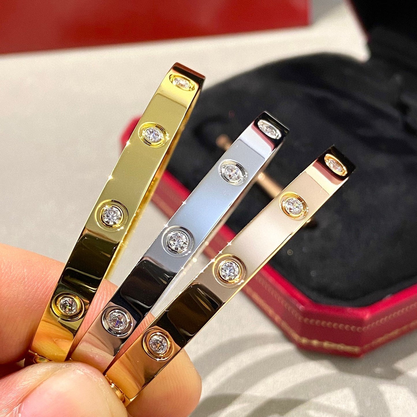 [baslovejewels]LOVE BRACELET 6.1MM 10 DIAMONDS