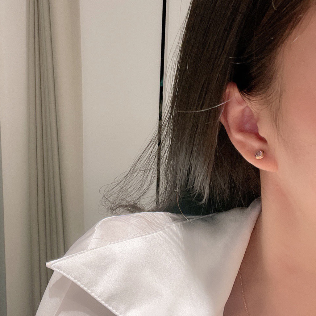 [AURORA]DAMOUR PING DIAMOND EARRINGS
