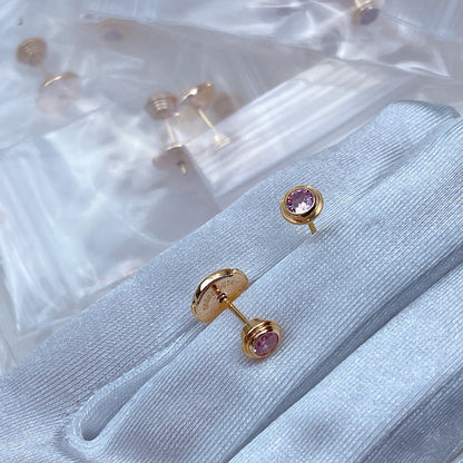 [AURORA]DAMOUR PING DIAMOND EARRINGS