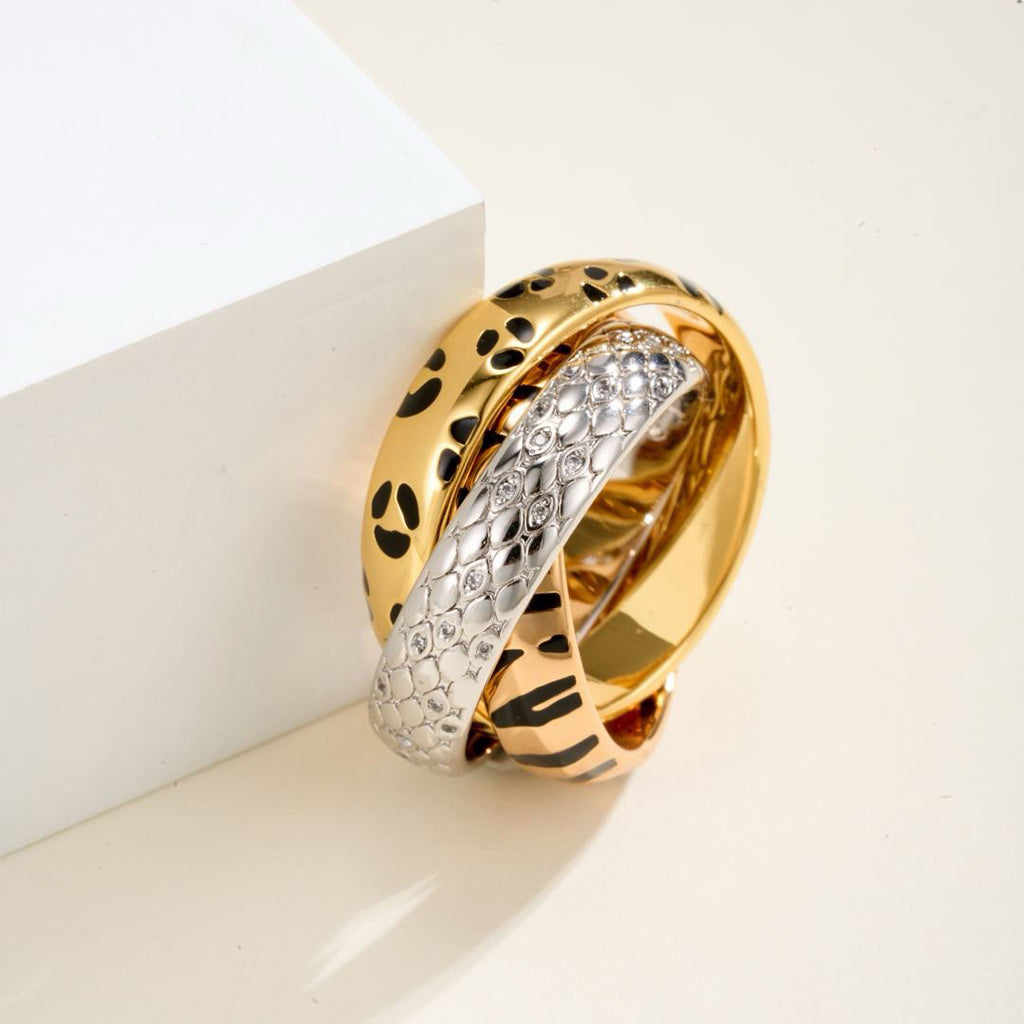 [AURORA] TRINITY  RING LEOPARD PRINT