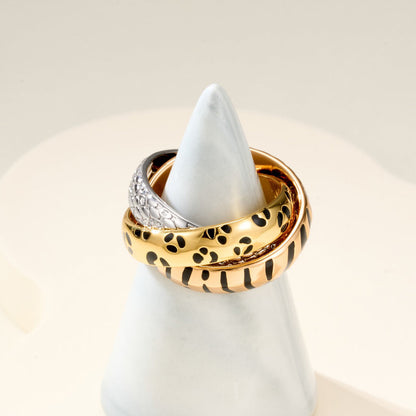 [AURORA] TRINITY  RING LEOPARD PRINT