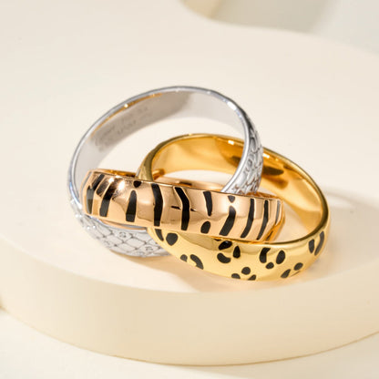 [AURORA] TRINITY  RING LEOPARD PRINT