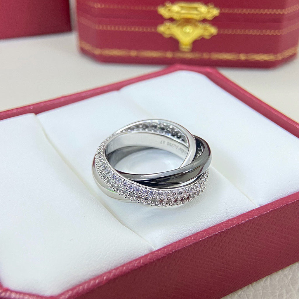 [AURORA]TRINITY 3.2MM RING BLACK CERAMIC
