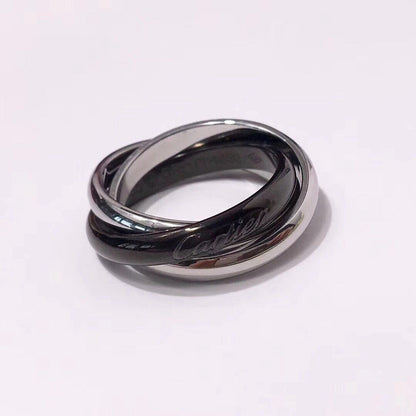 [AURORA]TRINITY 3.2MM RING BLACK CERAMIC