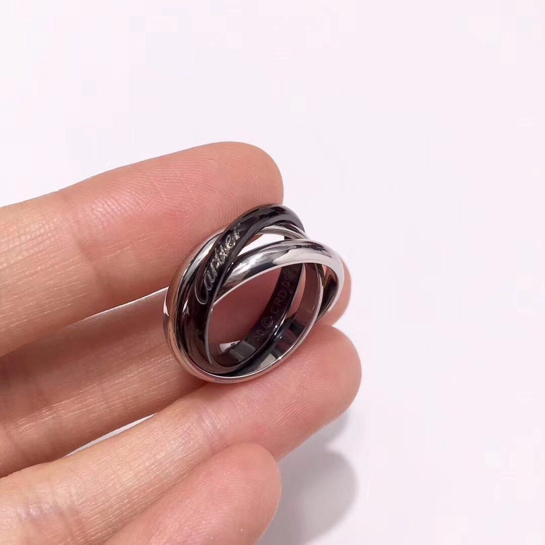 [AURORA]TRINITY 3.2MM RING BLACK CERAMIC