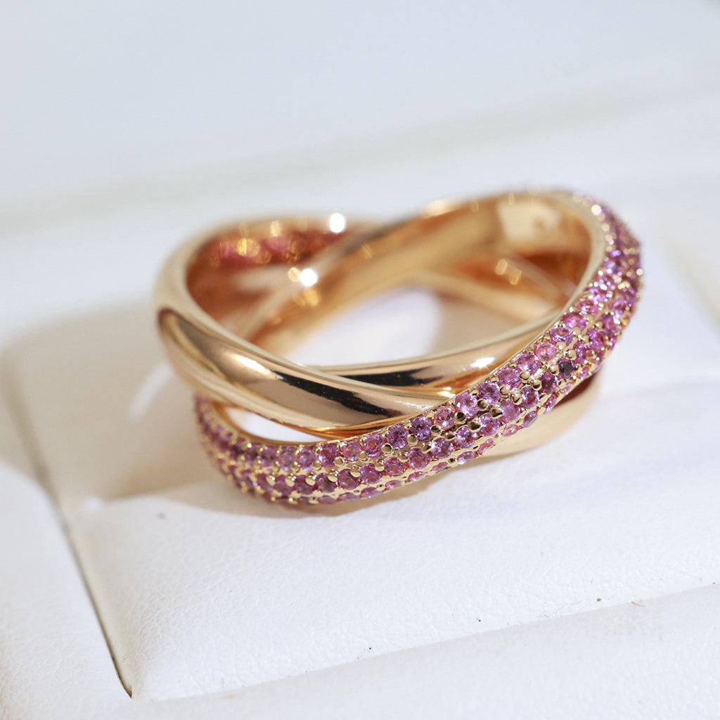 [AURORA]TRINITY 3.2MM RING PINK DIAMOND