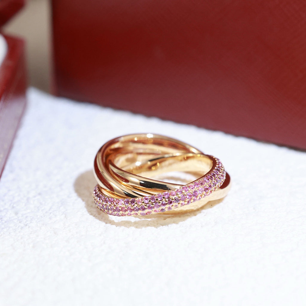 [AURORA]TRINITY 3.2MM RING PINK DIAMOND