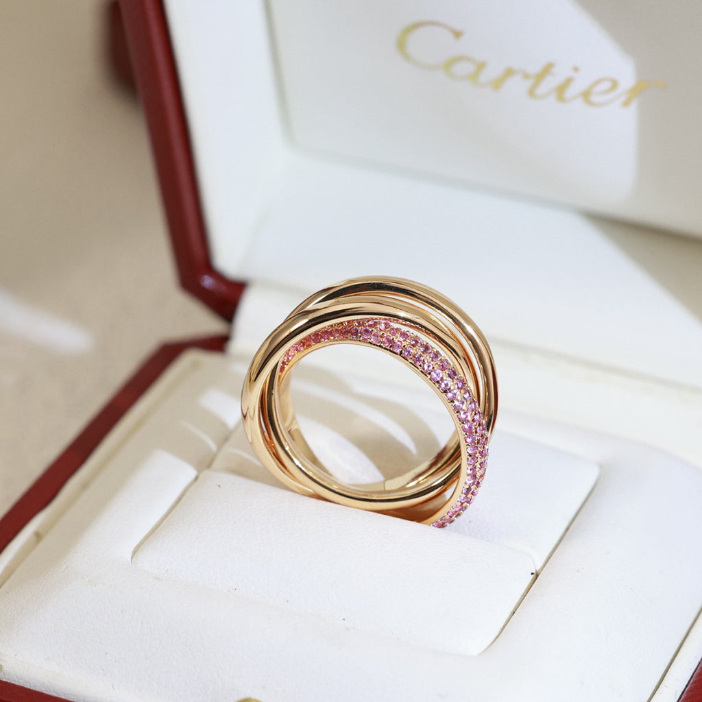 [AURORA]TRINITY 3.2MM RING PINK DIAMOND