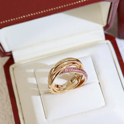 [AURORA]TRINITY 3.2MM RING PINK DIAMOND