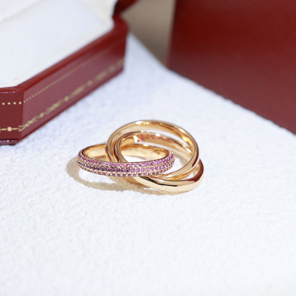 [AURORA]TRINITY 3.2MM RING PINK DIAMOND
