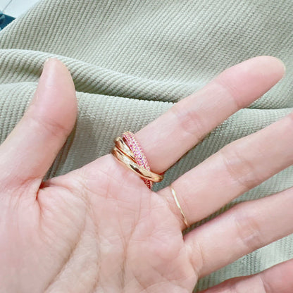 [AURORA]TRINITY 3.2MM RING PINK DIAMOND