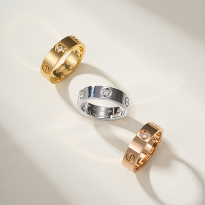[AURORA]LOVE 4MM 1 DIAMOND RING