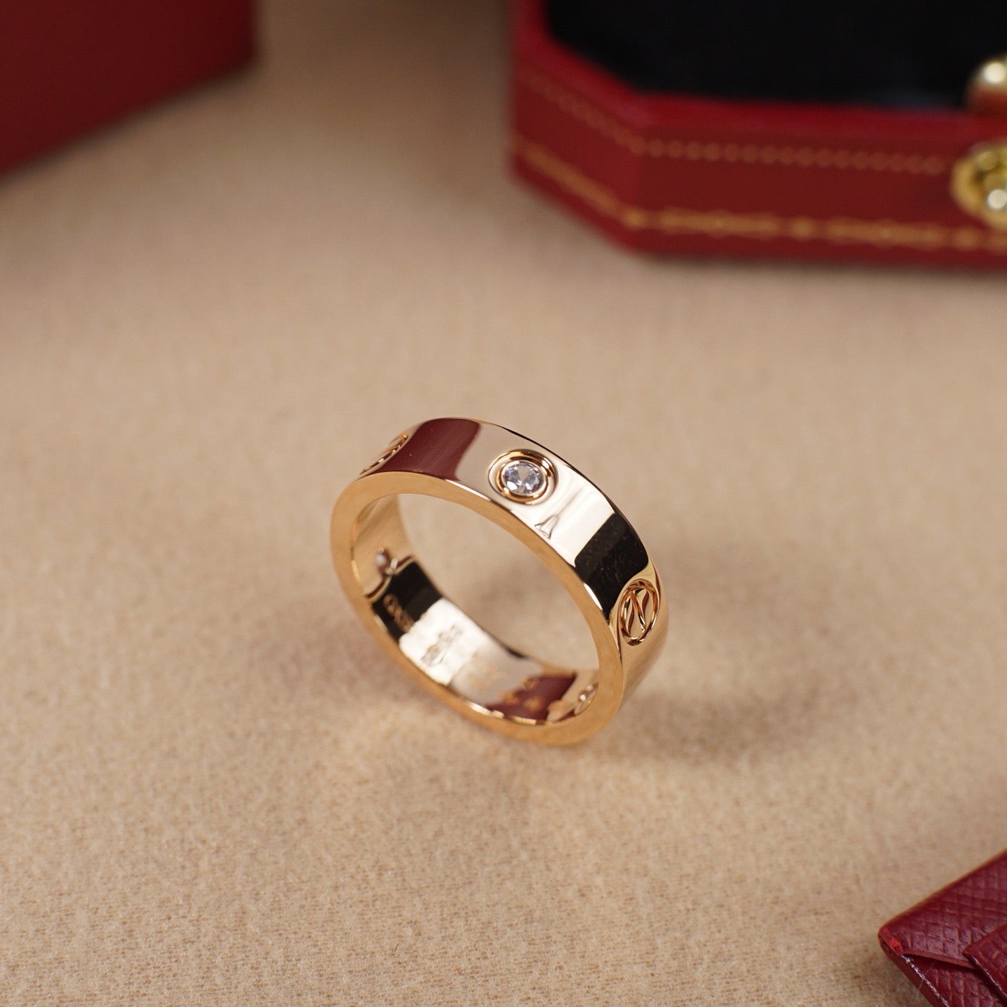 [AURORA]LOVE 5.5MM 3 DIAMOND RING