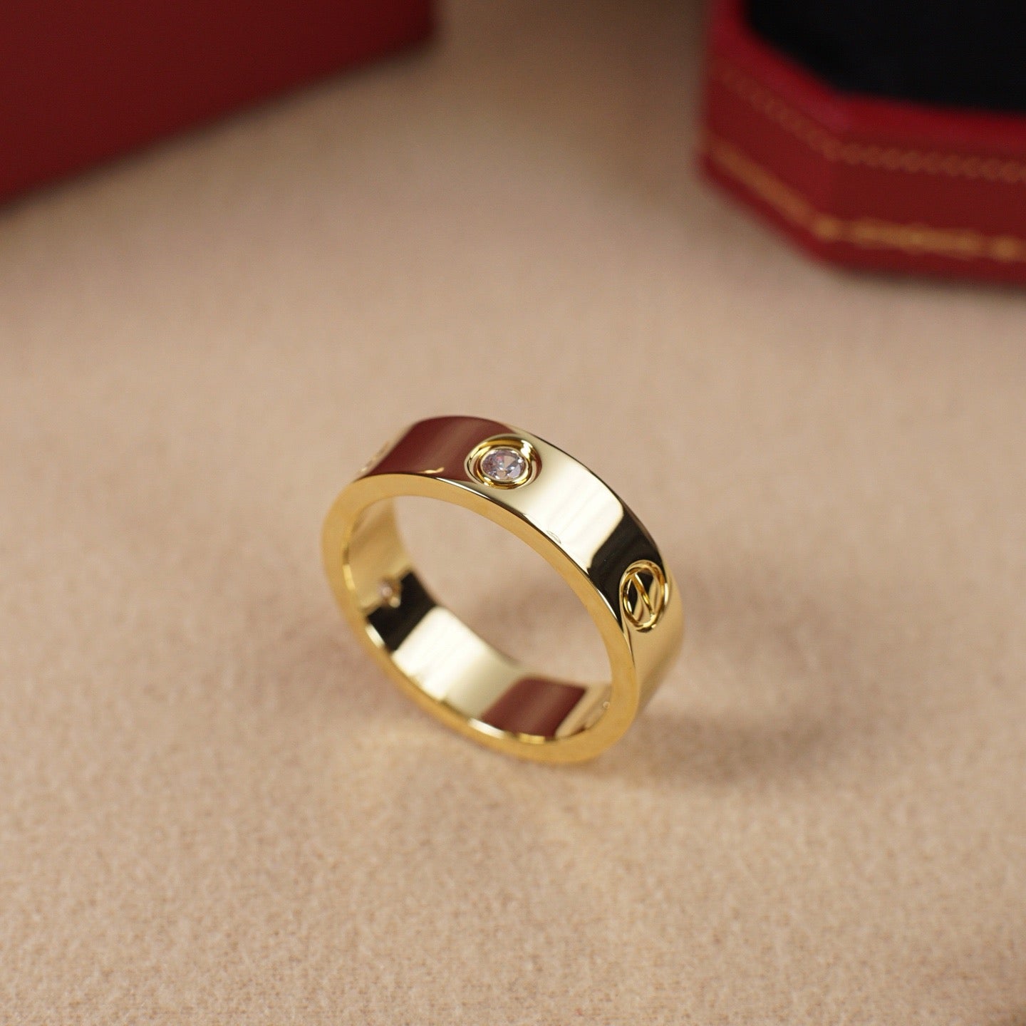 [AURORA]LOVE 5.5MM 3 DIAMOND RING