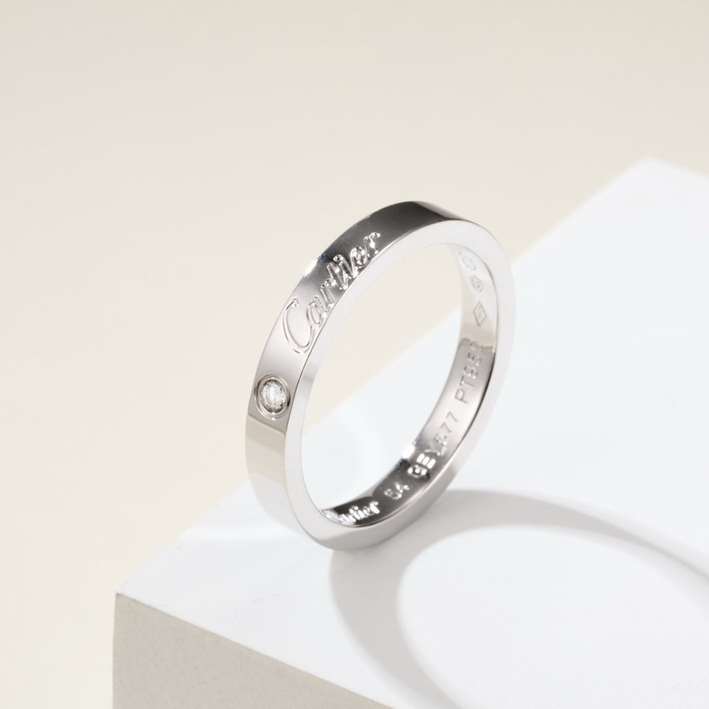 [AURORA]LOVE RING 4MM 1 DIAMOND