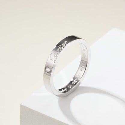[AURORA]LOVE RING 4MM 1 DIAMOND