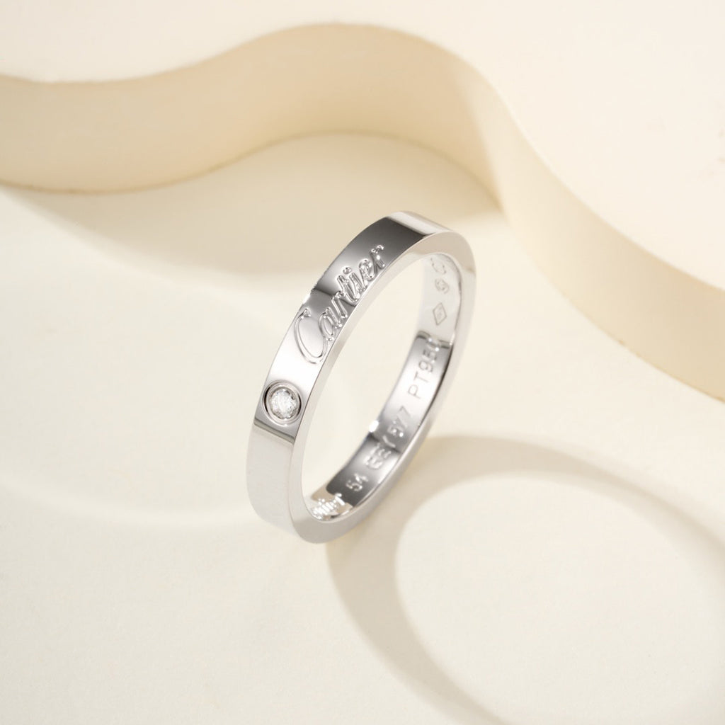 [AURORA]LOVE RING 4MM 1 DIAMOND