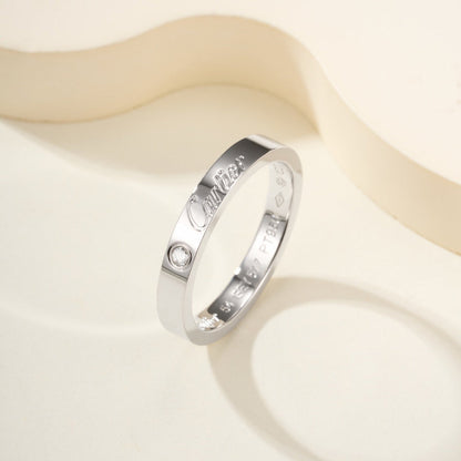 [AURORA]LOVE RING 4MM 1 DIAMOND