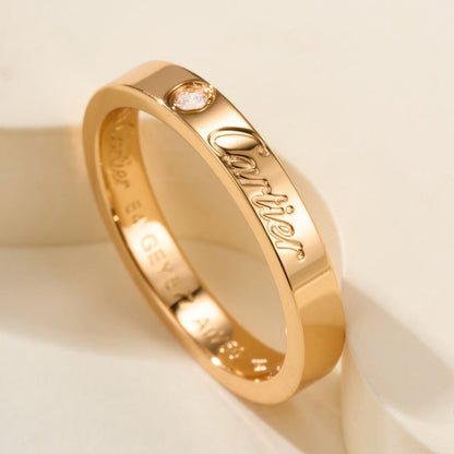 [AURORA]LOVE RING 4MM 1 DIAMOND