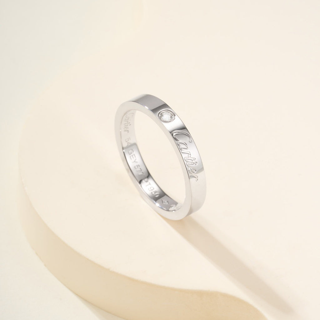[AURORA]LOVE RING 4MM 1 DIAMOND