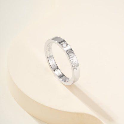 [AURORA]LOVE RING 4MM 1 DIAMOND