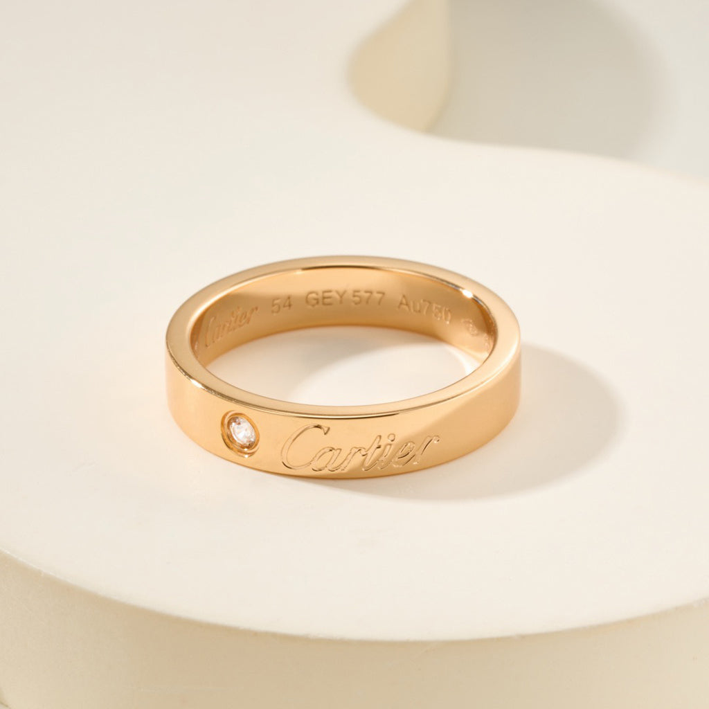 [AURORA]LOVE RING 4MM 1 DIAMOND