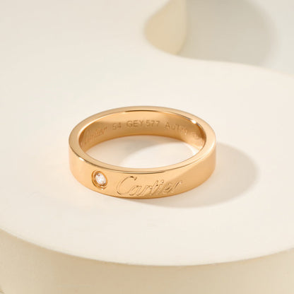 [AURORA]LOVE RING 4MM 1 DIAMOND
