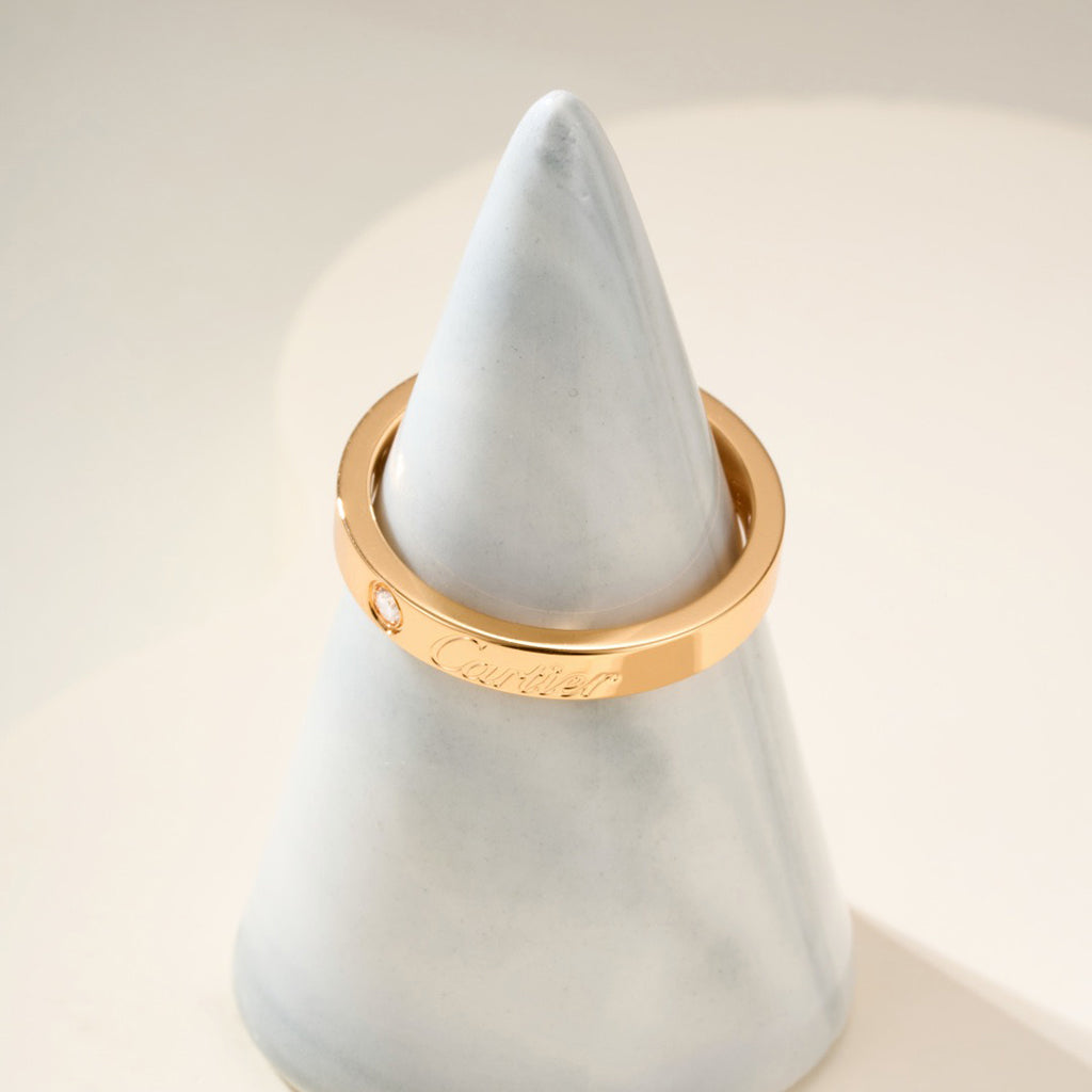 [AURORA]LOVE RING 4MM 1 DIAMOND
