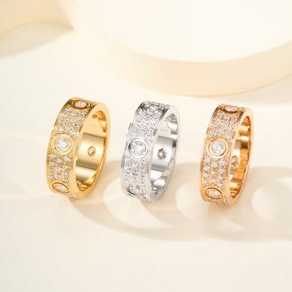 [AURORA]LOVE 5.5MM FULL-PAVE 6-DIAMOND RING
