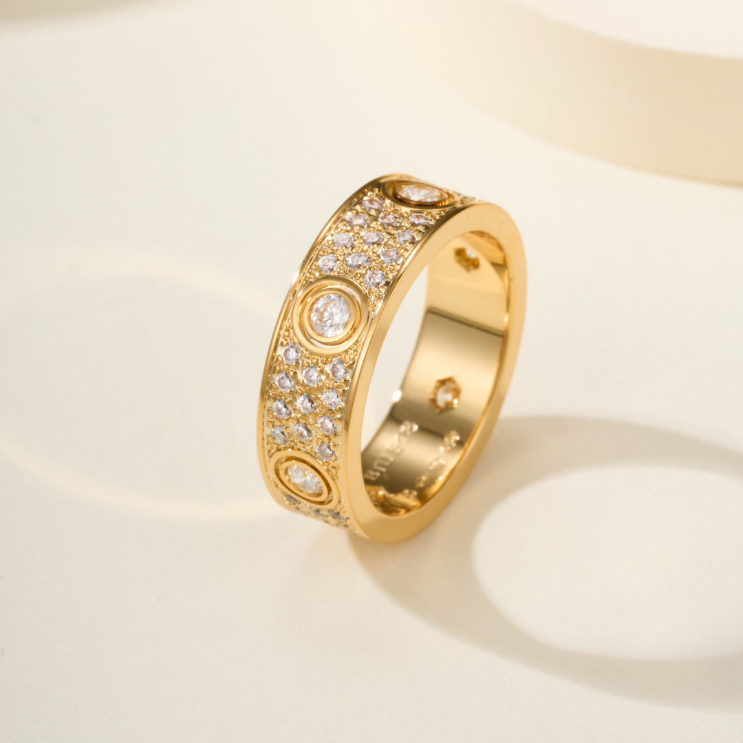 [AURORA]LOVE 5.5MM FULL-PAVE 6-DIAMOND RING