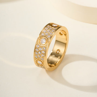 [AURORA]LOVE 5.5MM FULL-PAVE 6-DIAMOND RING