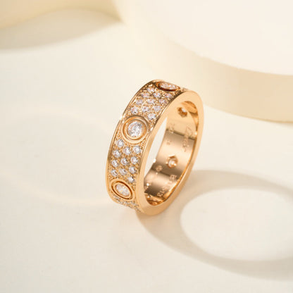 [AURORA]LOVE 5.5MM FULL-PAVE 6-DIAMOND RING