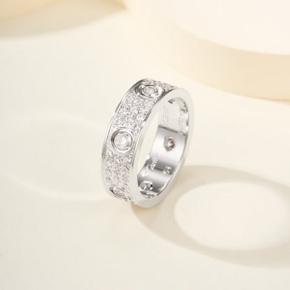 [AURORA]LOVE 5.5MM FULL-PAVE 6-DIAMOND RING