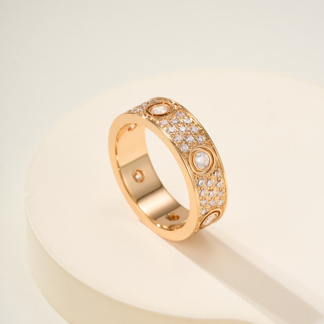 [AURORA]LOVE 5.5MM FULL-PAVE 6-DIAMOND RING