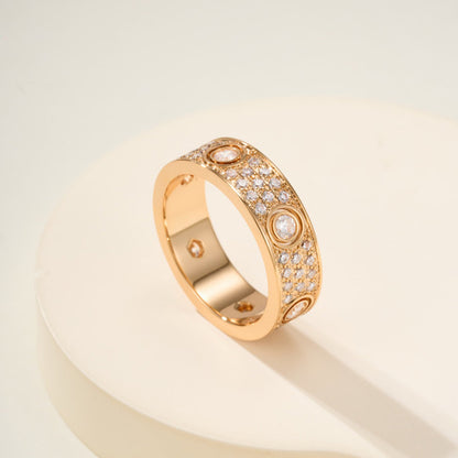[AURORA]LOVE 5.5MM FULL-PAVE 6-DIAMOND RING