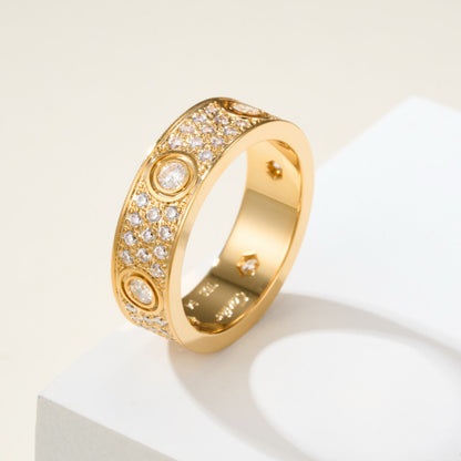 [AURORA]LOVE 5.5MM FULL-PAVE 6-DIAMOND RING