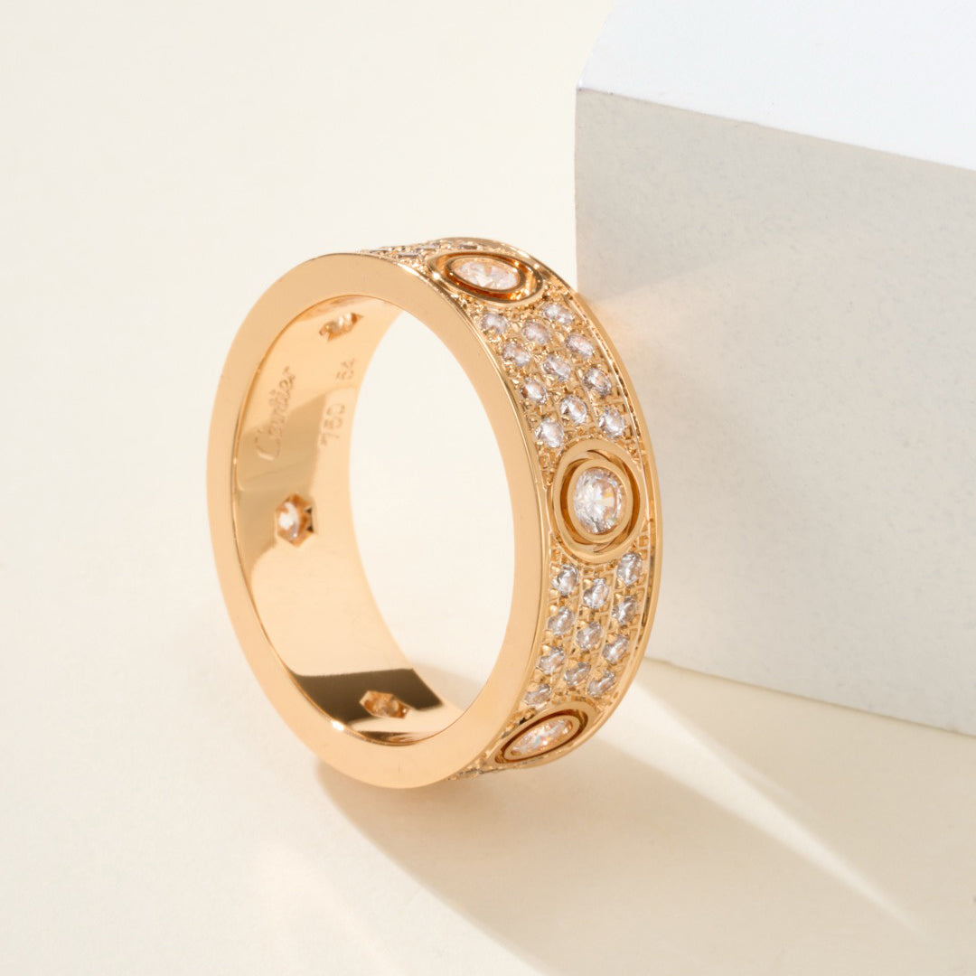 [AURORA]LOVE 5.5MM FULL-PAVE 6-DIAMOND RING