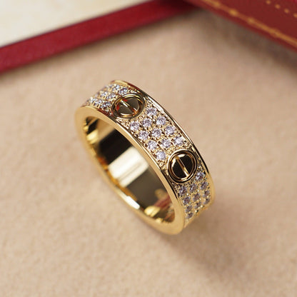 [AURORA]LOVE RING 5.5MM DIAMONDS PAVED